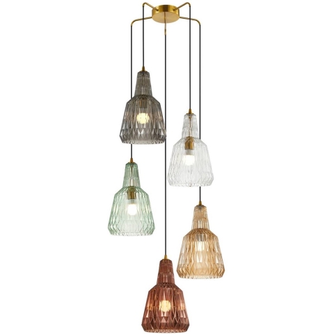 Lindby - Belarion 5 Cluster Hanglamp Multi-Colour
