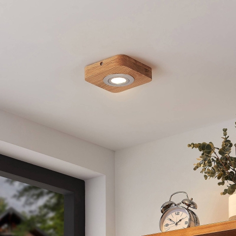 Lindby - Mikari LED Plafondlamp Wood