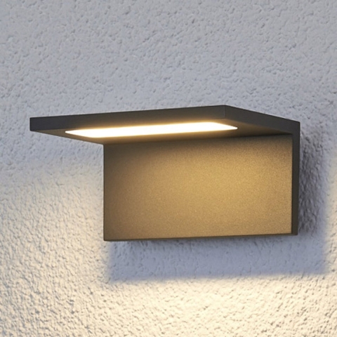 Lucande - Caner LED BuitenWandlamp Graphite