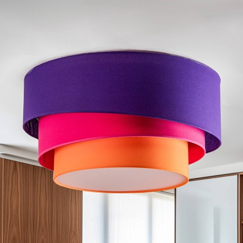 Euluna - Trio Plafondlamp Ø60 Violet/Roze/Oranje -