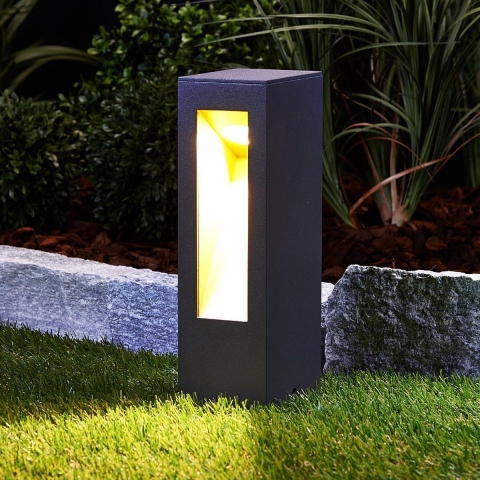 Lucande - Jenke Buiten Tuinlamp Graphite/Matt Gold