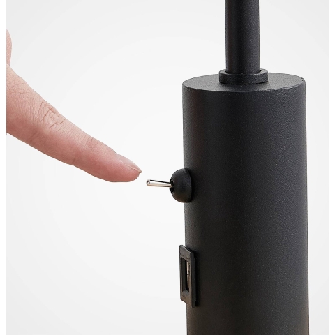 Lindby - Zinia Vloerlamp Black/Grey/Wood