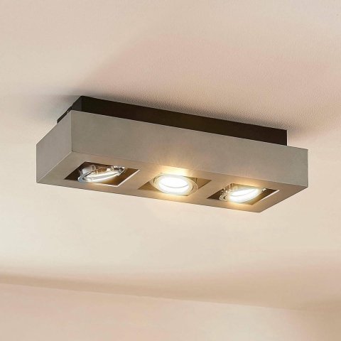 Arcchio - Vince 3 Plafondlamp Silvergrey
