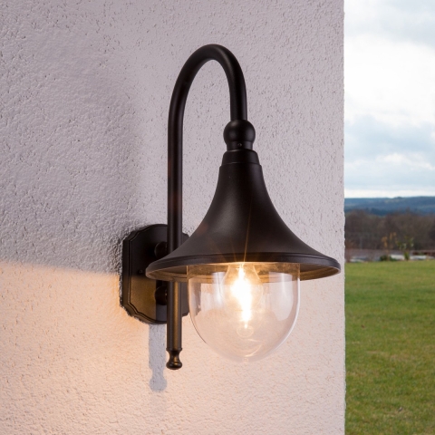 Lindby - Daphne Buiten Wandlamp Black