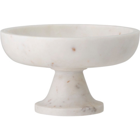 Bloomingville - Eris Pedestal Kom White Marble