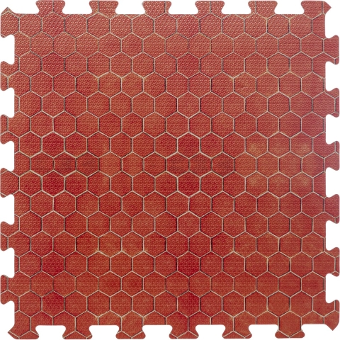 8x stuks Foam puzzelmat zwembadtegels/fitnesstegels terracotta tegeltjes 50 x 50 cm -