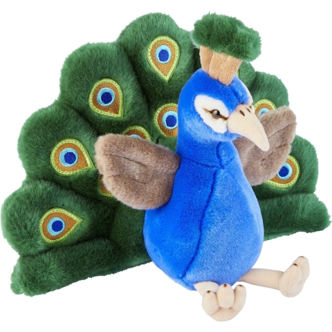 Ravensden Pauw knuffel - 32 cm - pluche - vogel knuffels - knuffeldieren - speelgoed -