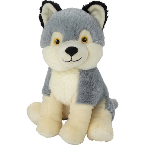 Nature Planet Pluche wolf - 25 cm - knuffel bosdieren - speelgoed -