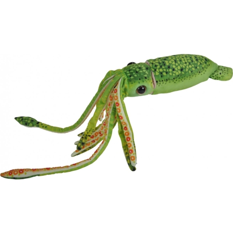 Wild Republic pluche octopus/inktvis knuffel - groen - 38 cm - zeedieren knuffeldier -
