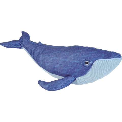 Pluche blauwe walvis knuffel 50 cm -