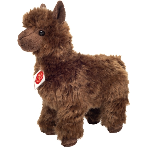 Knuffeldier Alpaca - zachte pluche stof - premium kwaliteit knuffels - bruin - 24 cm -