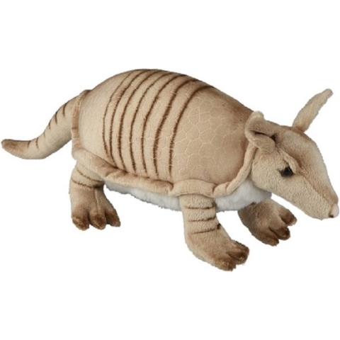 Pluche bruin gordeldier knuffel 28 cm - Armadillen knuffels - Knuffeldieren/knuffelbeest -