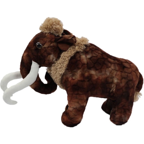 Knuffeldier Mammoet - zachte pluche stof - bruin - kwaliteit knuffels - 41 cm -
