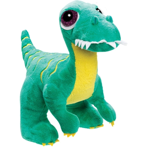 Pluche knuffeldier dinosaurus - Velociraptor - groen - 24 cm - Dino thema -
