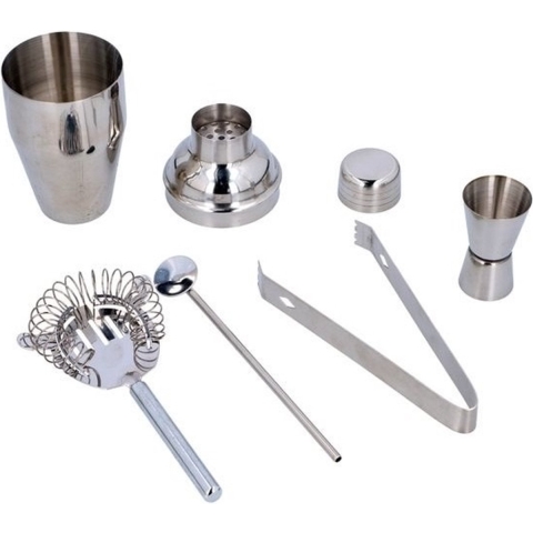 RVS luxe cocktailshaker set 5 delig -