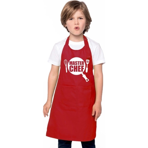 Master chef keukenschort rood kinderen -