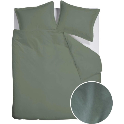 Ambiante Bamboo Uni dekbedovertrek - Lits-Jumeaux - 240x200/220 cm - Groen