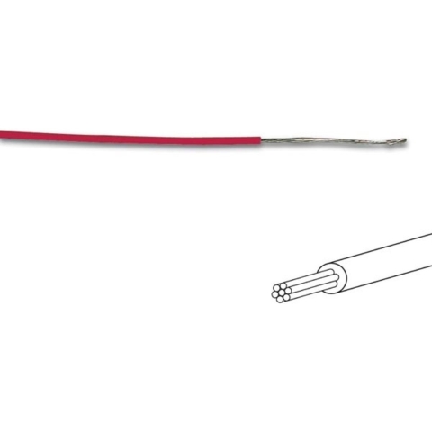 Montagedraad -Ø 1.4 Mm - 0.2 Mm² - Meeraderig - Rood