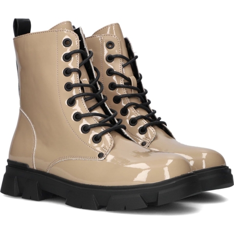 Bullboxer Aaf504f6s Veterboots - Laarzen Met Veters - Meisjes - Taupe - Maat 36