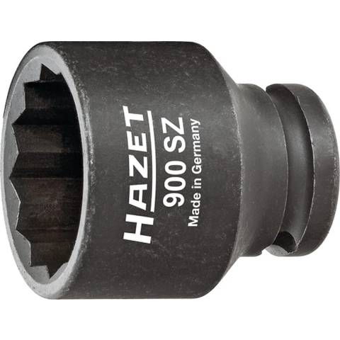 HAZET Krachtdopsleutel 900SZ-21 · 1/2 inch (12,5 mm) vierkant hol · Buitentwaalfkant tractieprofiel · SW 21 mm
