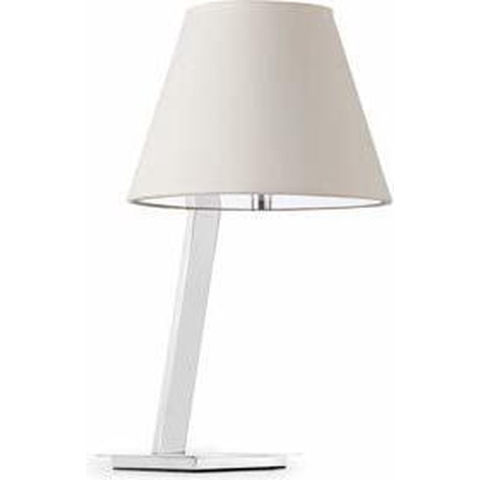 Faro Moma - Tafellamp - 30 X 23 X 44 Cm - Chroom En Wit