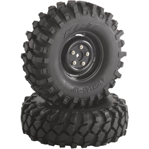 Absima 1:10 Crawler Complete wielen Offroad V Block Crawler Zwart 2 stuk(s)