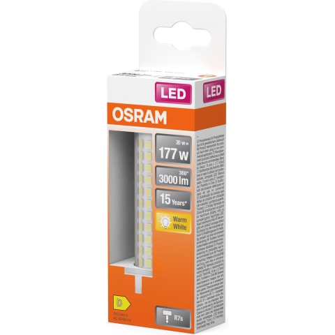 OSRAM 4099854248153 LED-lamp Energielabel D (A - G) R7s 20 W = 177 W Warmwit (Ø x h) 28 mm x 28 mm 1 stuk(s)