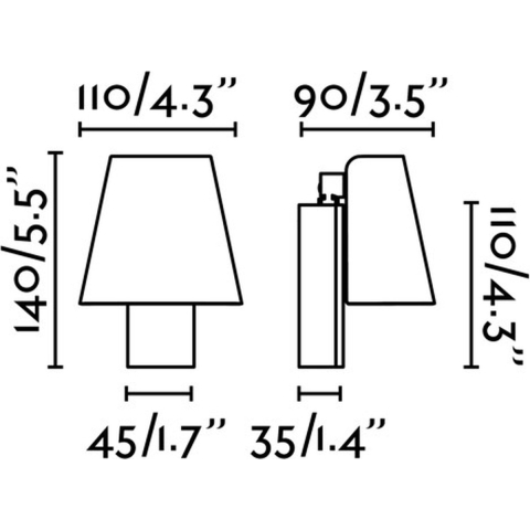 Faro Le Petit - Wandverlichting - 11 X 9 X 14 Cm - 4W LED Incl. - Mat Wit