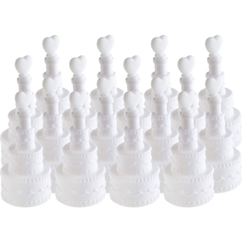 20x Bruiloft bellenblaas taart met hart 3 x 7,5 cm -