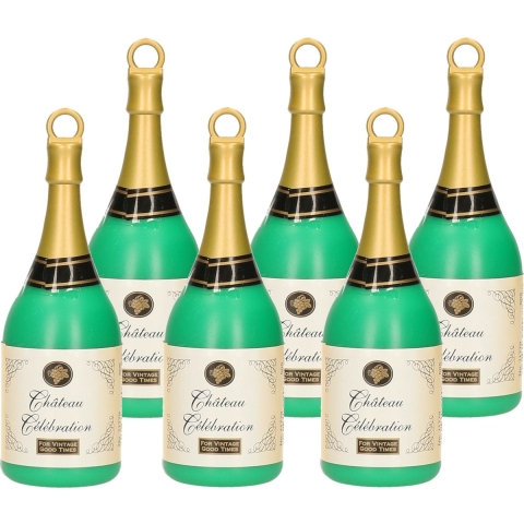 Ballon gewicht champagne fles - 6x - 163 gram - ballongewichtje - champagnefles -
