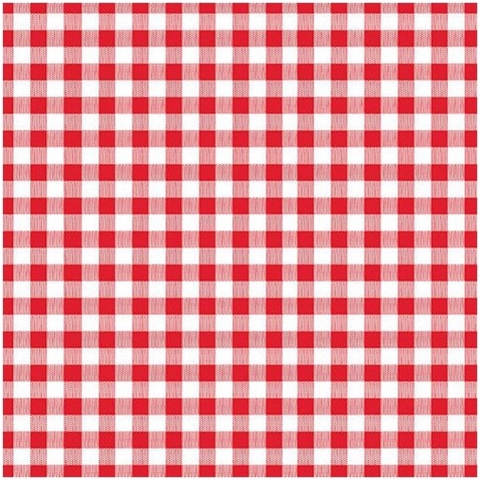 Servetten rood/wit geblokt - 120x st - papier - 33 x 33 cm - feestservetten -