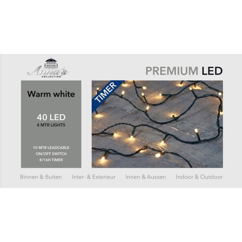 kerstverlichting - 2x stuks - warm wit - met dimmer - 400 cm - voor buiten en binnen - Boomverlichti -