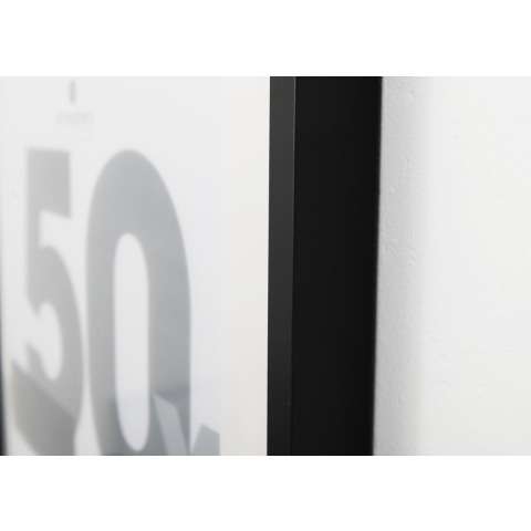 Atmosphera Fotolijstje met passe partout - voor een foto van 50 x 70 cm - zwart - MDF/Glas -