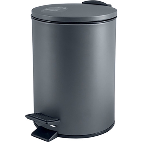 Spirella Pedaalemmer Cannes - donkergrijs - 3L - metaal - 17 x 25 cm -