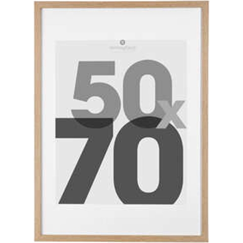 Atmosphera Fotolijstje met passe partout - voor een foto van 50 x 70 cm - naturel - MDF/Glas -