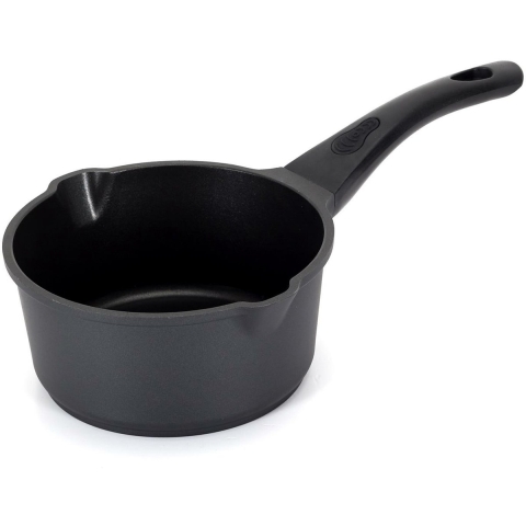 Steelpan/sauspan Cast Iron - Alle warmtebronnen - Zwart - Dia 18 cm - gietijzer - schenktuit -