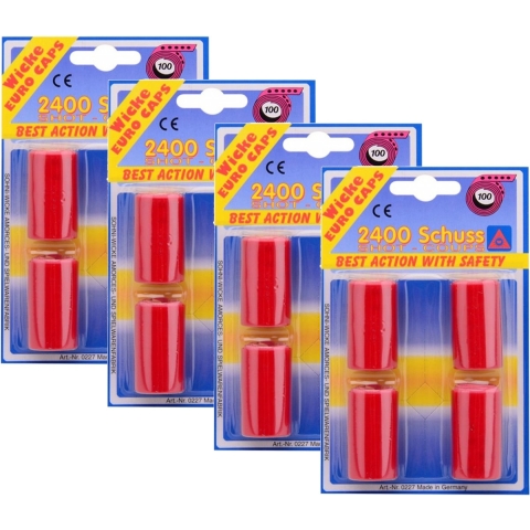 Cowboy speelgoed revolver/pistool rollen met 100 schots platte plaffertjes - totaal 9600 shots -