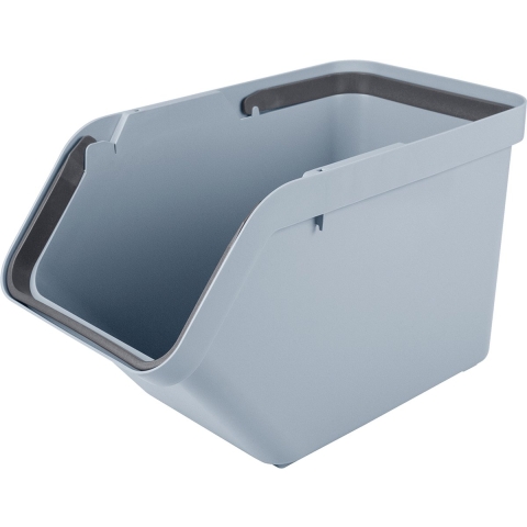 Sunware Sigma Home sorteer bak - afvalbak - blauw - stapelbaar - 30L - 49 x 27 x 30 cm -