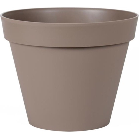 EDA Toscane Bloempot - kunststof - taupe - D40 x H32 cm - binnen- en buitenshuis -