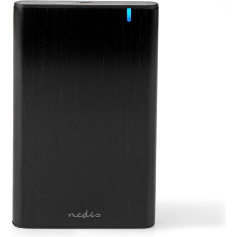 Nedis Hardeschijfbehuizing | 2.5 " | USB 3.1 Gen1 | USB Type-A / USB Type-C | Notebook / PC | Aluminium - HDDE25410BK