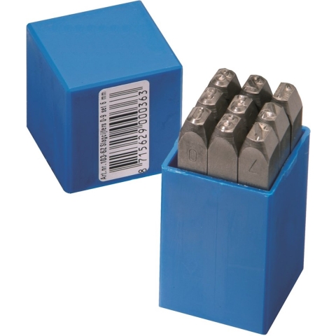 Kukko Slagcijferset | 9-delig cijfers 0-9 | letterhoogte 6 mm in kunststofbox | 1 stuk - 330-006 330-006