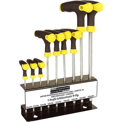 Brüder Mannesmann Torx T-greepset 9 dlg (Hobby) - 18166