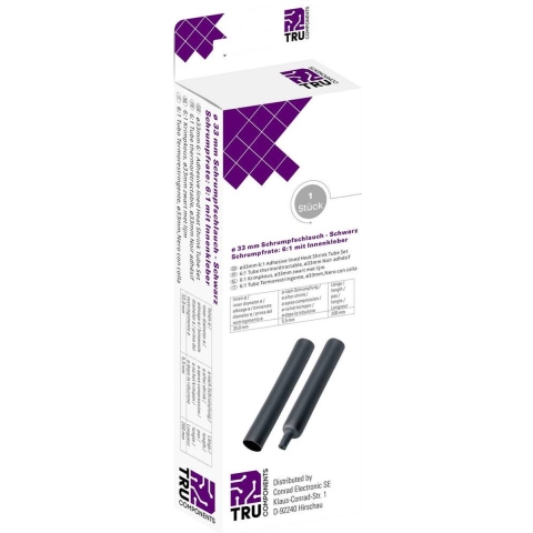 TRU COMPONENTS T1904CA048 Krimpkous met lijm Zwart 33 mm 5.50 mm Krimpverhouding:6:1 1 stuk(s)