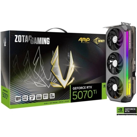 Zotac Nvidia RTX 5070 Ti Videokaart GeForce RTX 5070 Ti AMP Extreme INFINITY 16 GB GDDR7-RAM PCIe x16 PCIe 5.0 x16