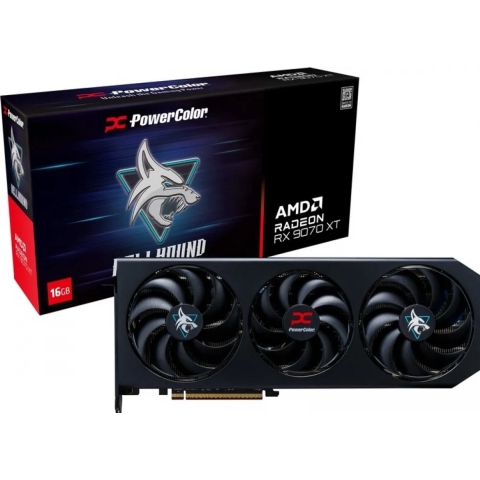 Powercolor AMD Radeon RX 9070XT Videokaart Radeon RX9070XT Hellhound OC 16 GB GDDR6-VRAM PCIe x16 HDMI 2.1, DisplayPort 2.1