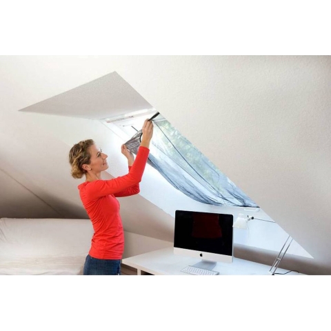tesa COMFORT Vliegenhor voor dakraam UV-lamp (b x h) 1200 mm x 1400 mm Wit 1 stuk(s)