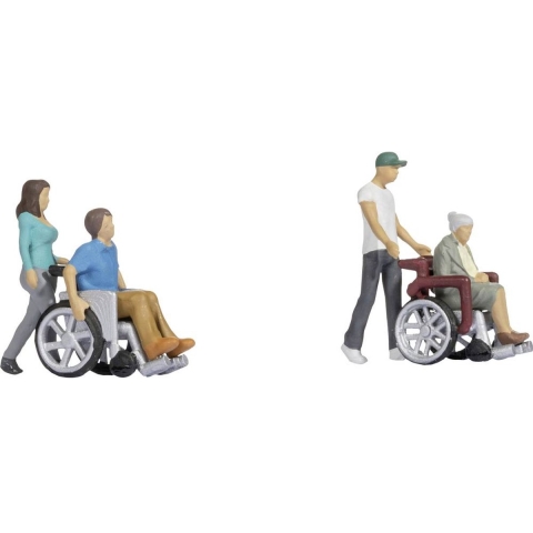 NOCH 36552 N Rolstoelgebruikers figuren Geverfd, Staand, Zittend