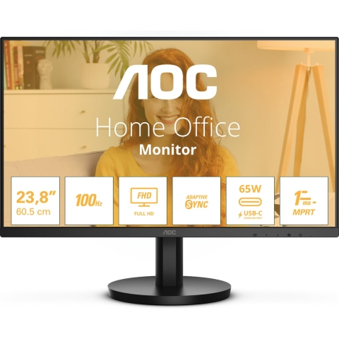 AOC 24B3CA2 LED-monitor Energielabel E (A - G) 60.5 cm (23.8 inch) 1920 x 1080 Pixel 16:9 4 ms HDMI IPS LED