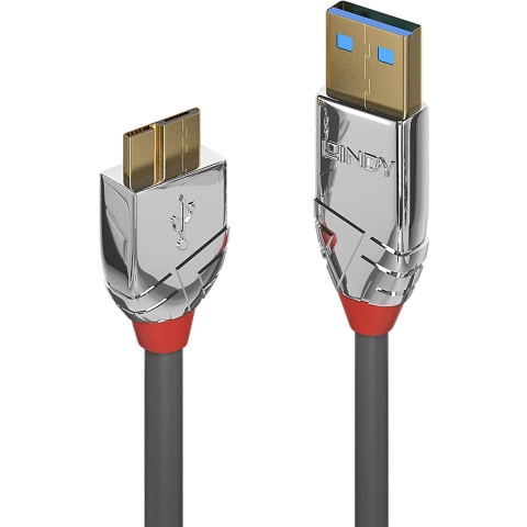 LINDY USB-kabel USB 3.2 Gen1 (USB 3.0 / USB 3.1 Gen1) USB-A stekker, USB-micro-B 3.0 stekker 2.00 m Grijs 36658