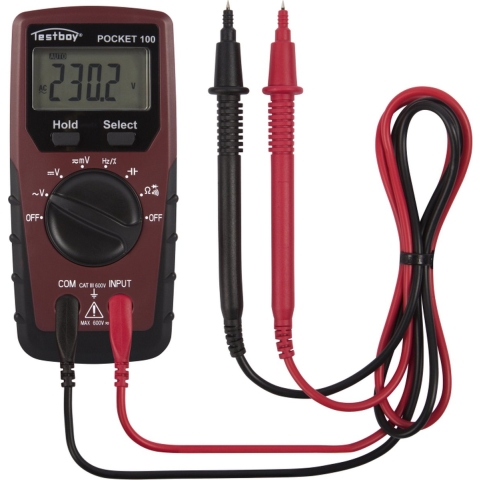 Testboy TB Pocket 100 Multimeter Digitaal CAT III 600 V Weergave (counts): 4000